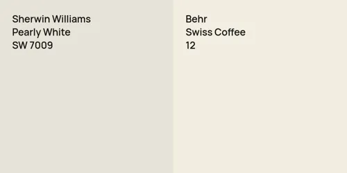 SW 7009 Pearly White vs 12 Swiss Coffee