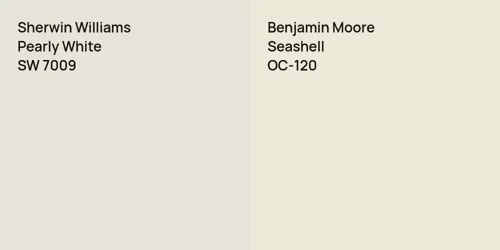 SW 7009 Pearly White vs OC-120 Seashell