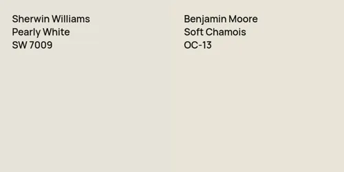 SW 7009 Pearly White vs OC-13 Soft Chamois