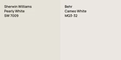 SW 7009 Pearly White vs MQ3-32 Cameo White