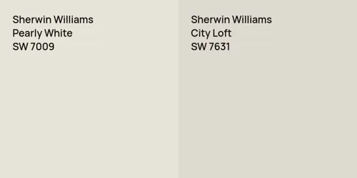 SW 7009 Pearly White vs SW 7631 City Loft