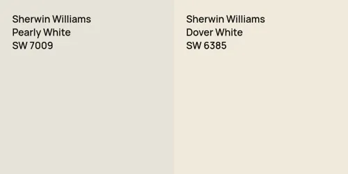 SW 7009 Pearly White vs SW 6385 Dover White