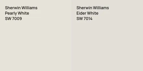 SW 7009 Pearly White vs SW 7014 Eider White