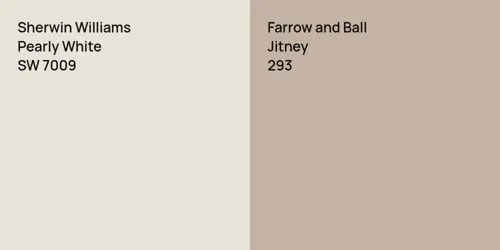 SW 7009 Pearly White vs 293 Jitney