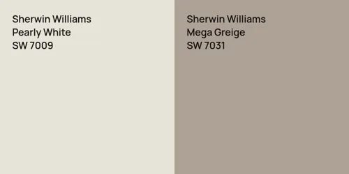 SW 7009 Pearly White vs SW 7031 Mega Greige