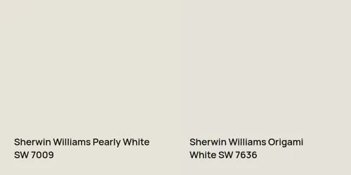 SW 7009 Pearly White vs SW 7636 Origami White