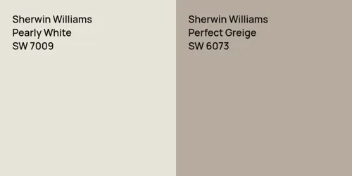 SW 7009 Pearly White vs SW 6073 Perfect Greige