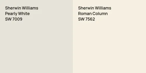 SW 7009 Pearly White vs SW 7562 Roman Column