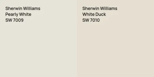 SW 7009 Pearly White vs SW 7010 White Duck