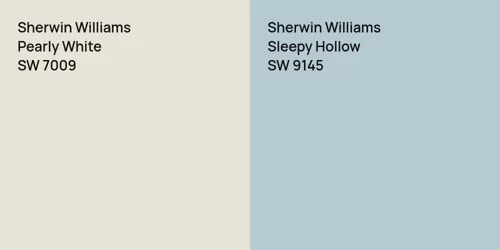 SW 7009 Pearly White vs SW 9145 Sleepy Hollow