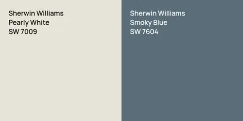 SW 7009 Pearly White vs SW 7604 Smoky Blue