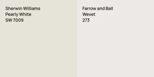 SW 7009 Pearly White vs 273 Wevet