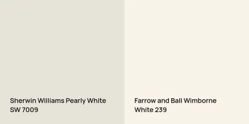 SW 7009 Pearly White vs 239 Wimborne White