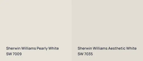 SW 7009 Pearly White vs SW 7035 Aesthetic White