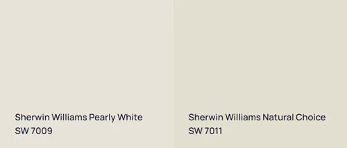 SW 7009 Pearly White vs SW 7011 Natural Choice