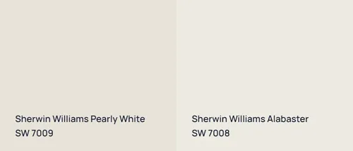 SW 7009 Pearly White vs SW 7008 Alabaster