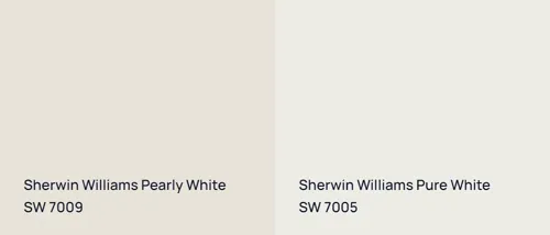 SW 7009 Pearly White vs SW 7005 Pure White