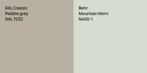 RAL 7032  Pebble grey vs N400-1 Mountain Morn