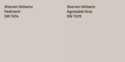 SW 7634 Pediment vs SW 7029 Agreeable Gray