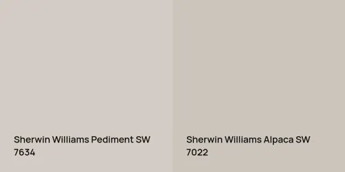 SW 7634 Pediment vs SW 7022 Alpaca