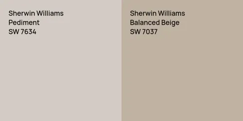 SW 7634 Pediment vs SW 7037 Balanced Beige