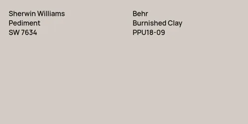 SW 7634 Pediment vs PPU18-09 Burnished Clay