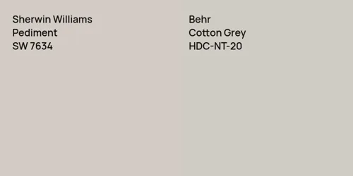 SW 7634 Pediment vs HDC-NT-20 Cotton Grey