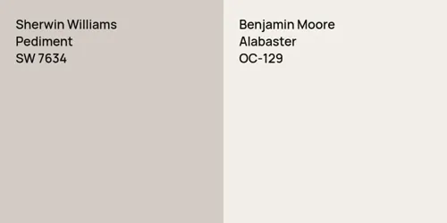 SW 7634 Pediment vs OC-129 Alabaster