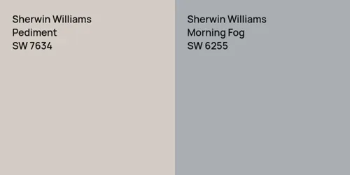 SW 7634 Pediment vs SW 6255 Morning Fog