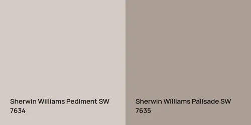 SW 7634 Pediment vs SW 7635 Palisade