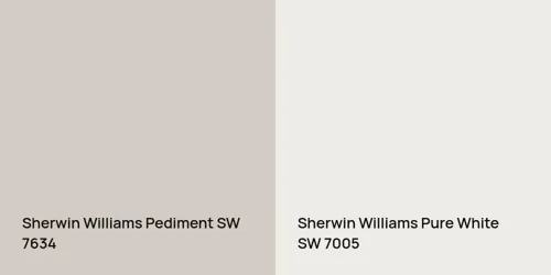 SW 7634 Pediment vs SW 7005 Pure White