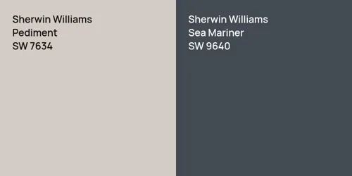 SW 7634 Pediment vs SW 9640 Sea Mariner