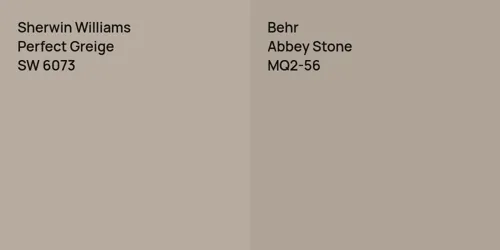 SW 6073 Perfect Greige vs MQ2-56 Abbey Stone