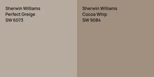 SW 6073 Perfect Greige vs SW 9084 Cocoa Whip