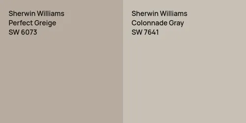 SW 6073 Perfect Greige vs SW 7641 Colonnade Gray