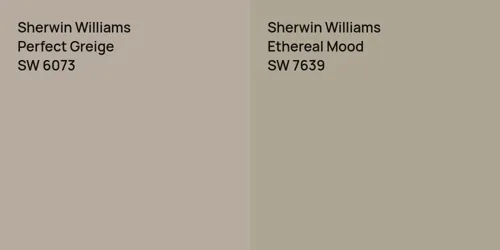 SW 6073 Perfect Greige vs SW 7639 Ethereal Mood