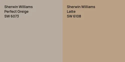 SW 6073 Perfect Greige vs SW 6108 Latte