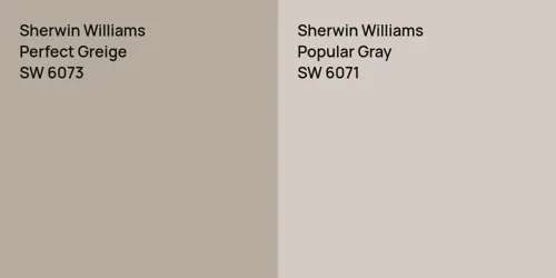 SW 6073 Perfect Greige vs SW 6071 Popular Gray