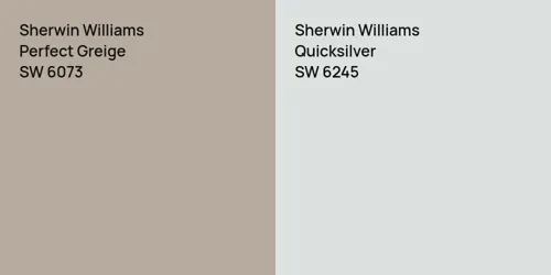 SW 6073 Perfect Greige vs SW 6245 Quicksilver