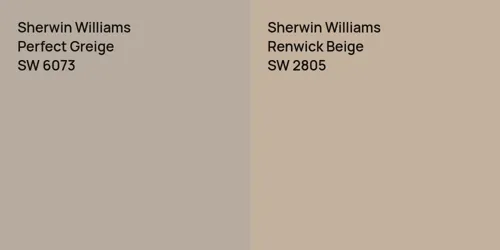 SW 6073 Perfect Greige vs SW 2805 Renwick Beige