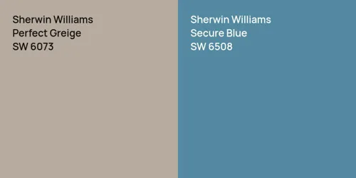 SW 6073 Perfect Greige vs SW 6508 Secure Blue