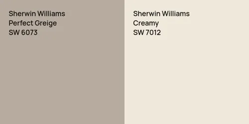 SW 6073 Perfect Greige vs SW 7012 Creamy