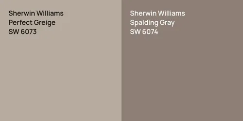 SW 6073 Perfect Greige vs SW 6074 Spalding Gray