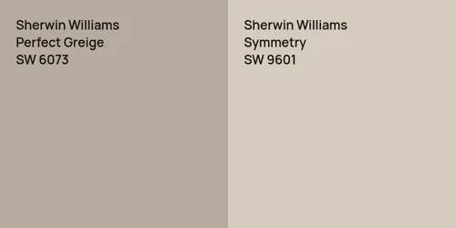 SW 6073 Perfect Greige vs SW 9601 Symmetry