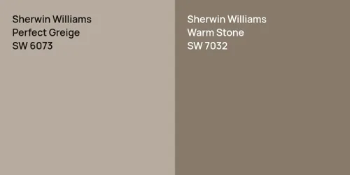 SW 6073 Perfect Greige vs SW 7032 Warm Stone