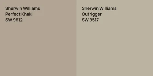 SW 9612 Perfect Khaki vs SW 9517 Outrigger