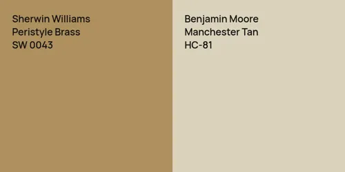 SW 0043 Peristyle Brass vs HC-81 Manchester Tan