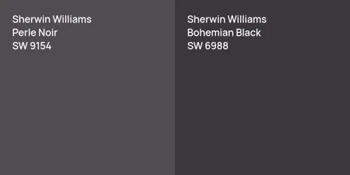 SW 9154 Perle Noir vs SW 6988 Bohemian Black