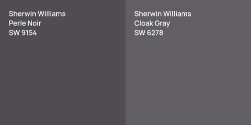 SW 9154 Perle Noir vs SW 6278 Cloak Gray