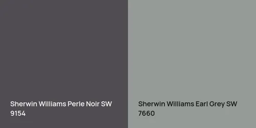 SW 9154 Perle Noir vs SW 7660 Earl Grey